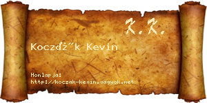 Koczák Kevin névjegykártya